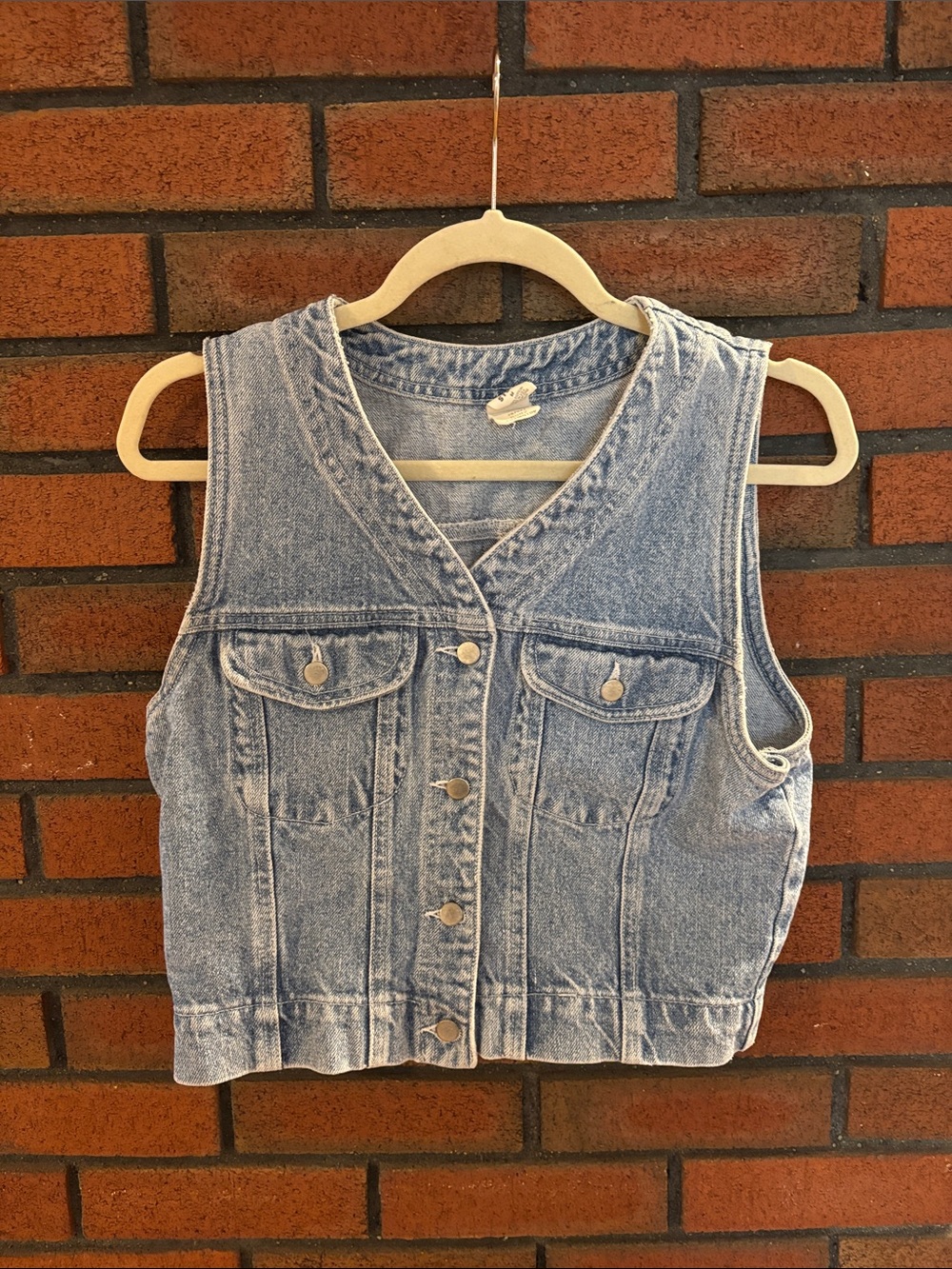 GAP Light Blue Denim Vest top